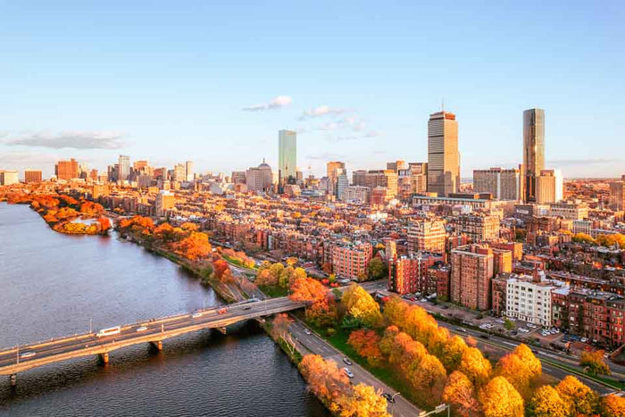 BOSTON BACK BAY DURING FOLIAGE PEAK