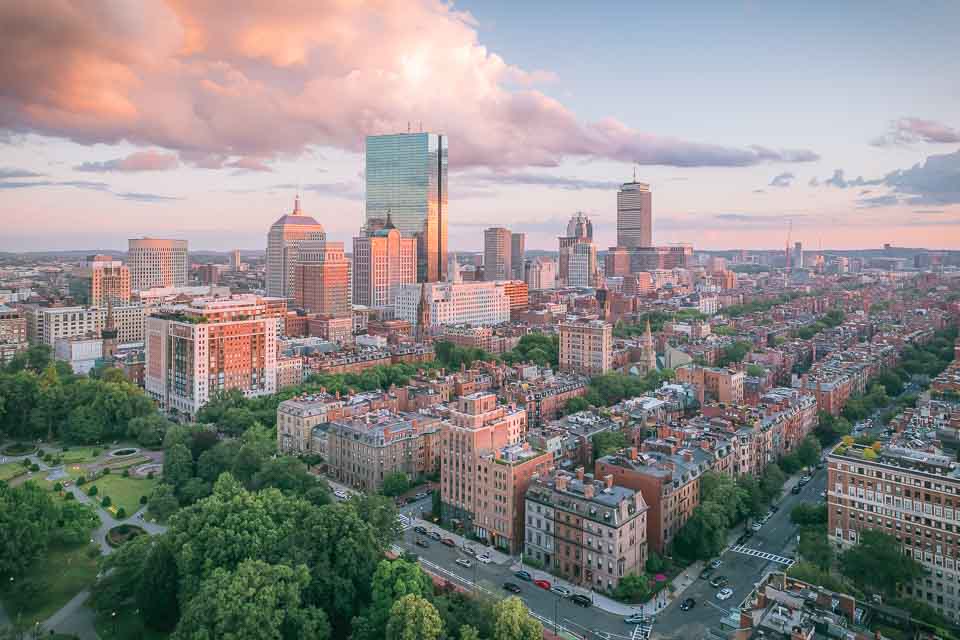 BOSTON BACK BAY IN JUNE