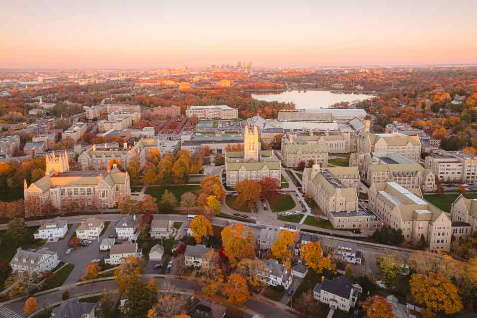 BOSTON COLLEGE DURING FOLIAGE