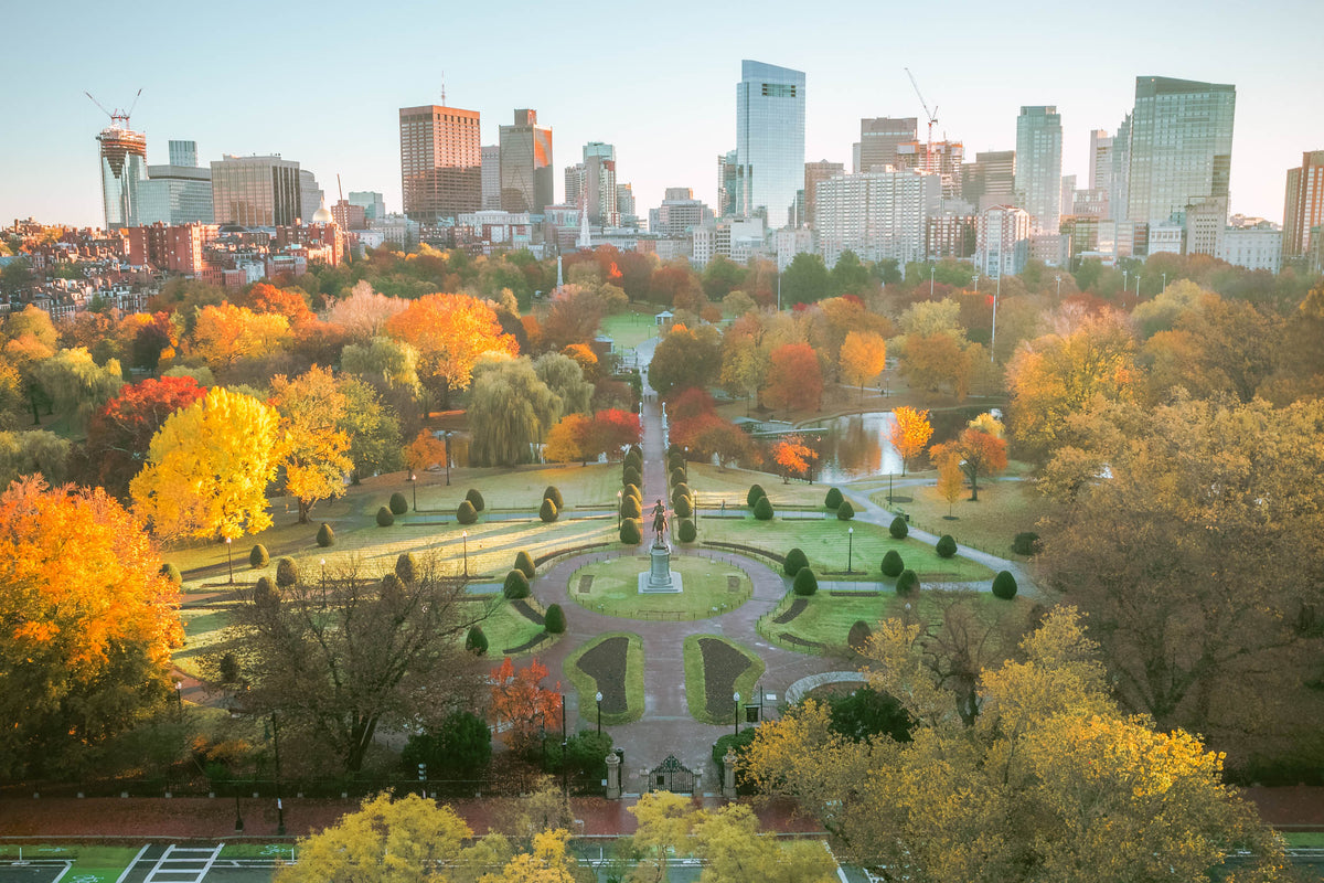 BOSTON GARDEN DURING FOLIAGE PEAK