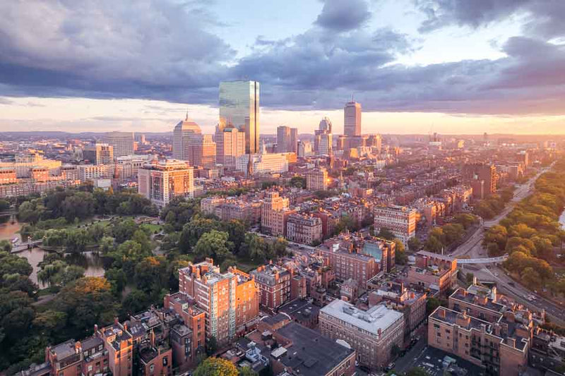 LATE AUGUST SUNSET IN BOSTON