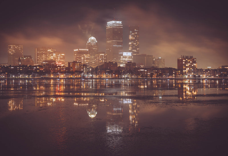 BOSTON SKYLINE IN FOG