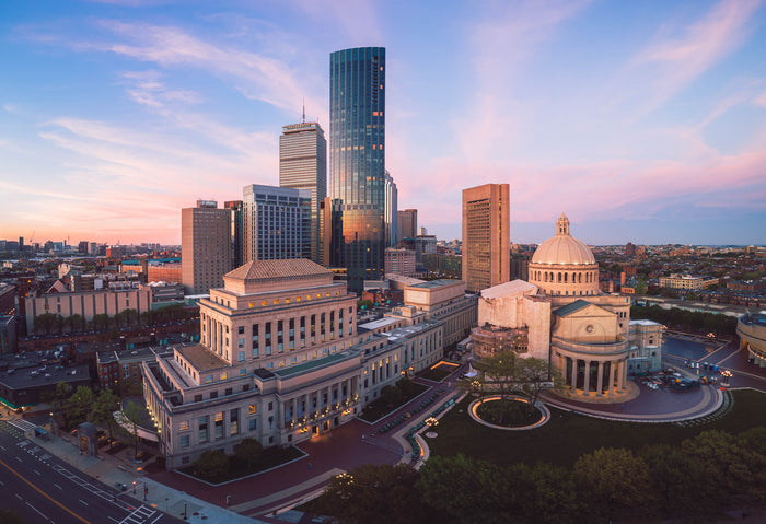 SUMMER SUNSET IN BOSTON