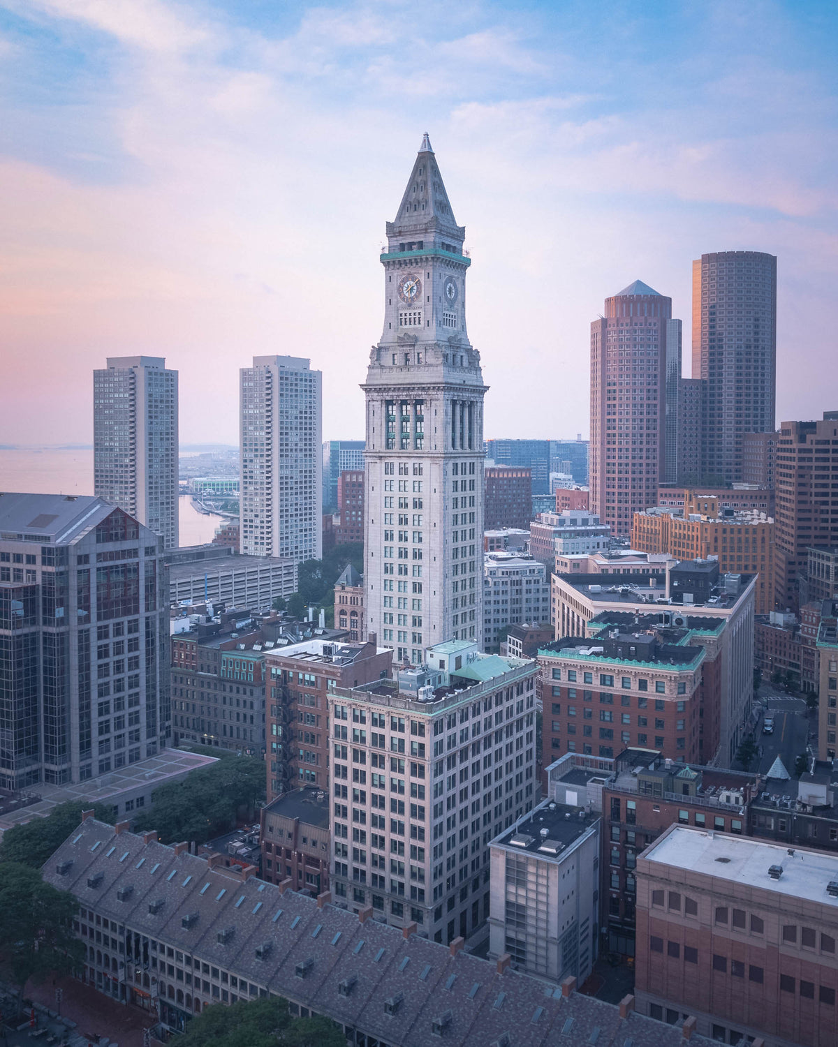 THE CUSTOM HOUSE TOWER DURING SUNRISE