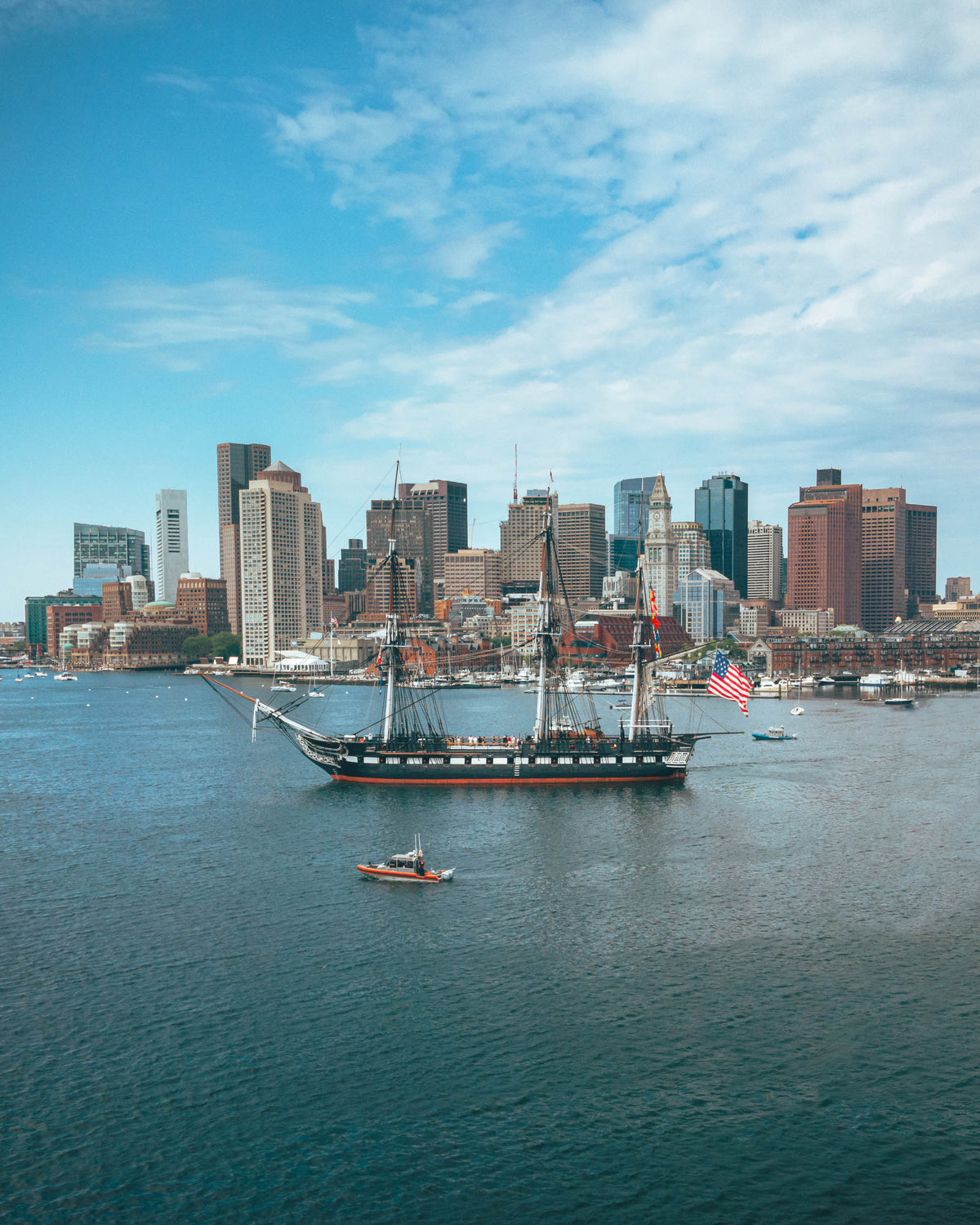 USS CONSTITUTION DURING PASSAGE THROUGH BOSTON HARBOR