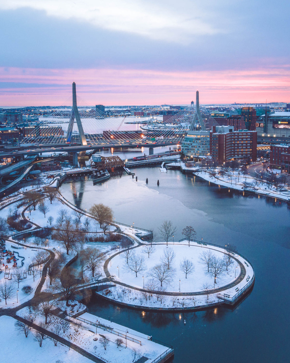 ZAKIM BRIDGE FROM CAMBRIDGE SIDE